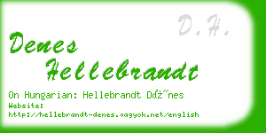 denes hellebrandt business card